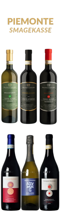 Piemonte Smagekasse - seks klassiske vine fra Piemonte
